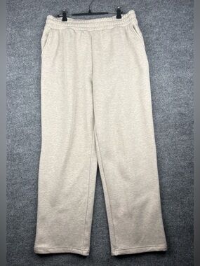 Mondetta Women's Pull-On Fleece Pants, Beige, Size L New Without Tags